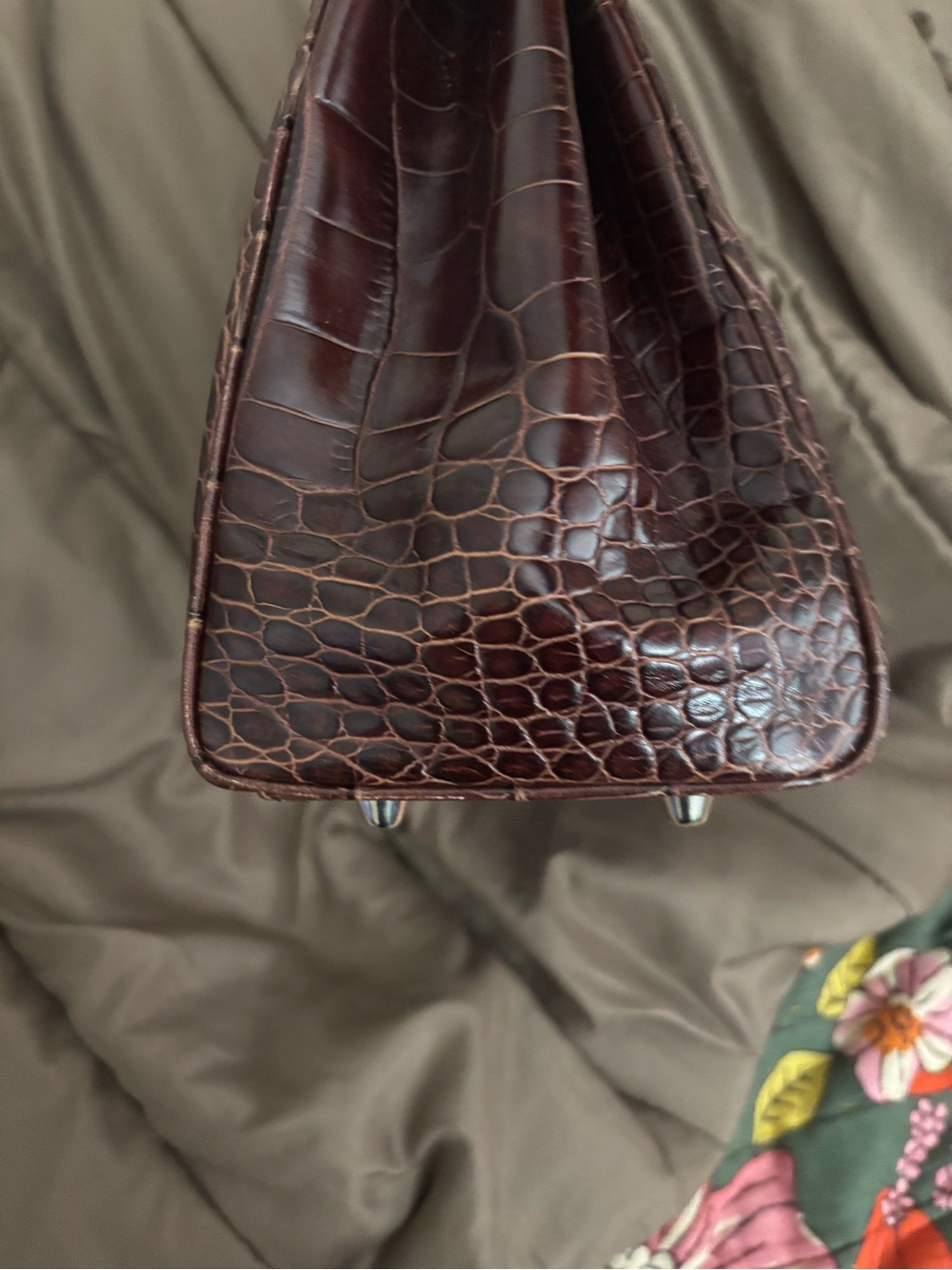 Vintage Lederer birkin style leather Italian bag - Picture 11 of 12